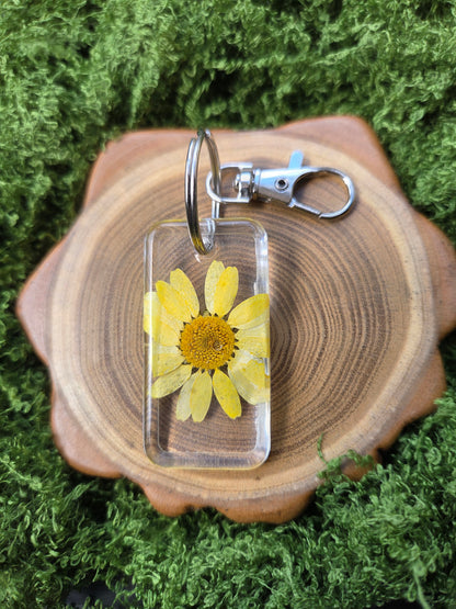 Yellow Daisy Keychain