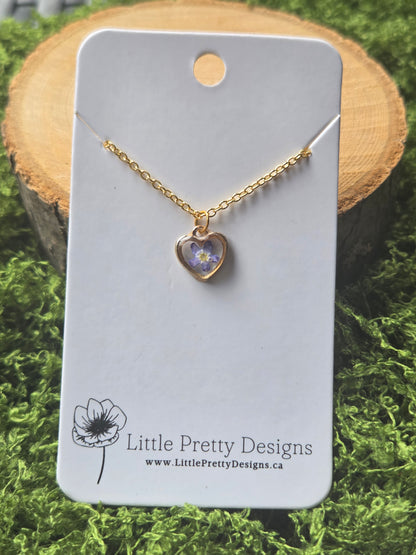 Heart flower Necklace