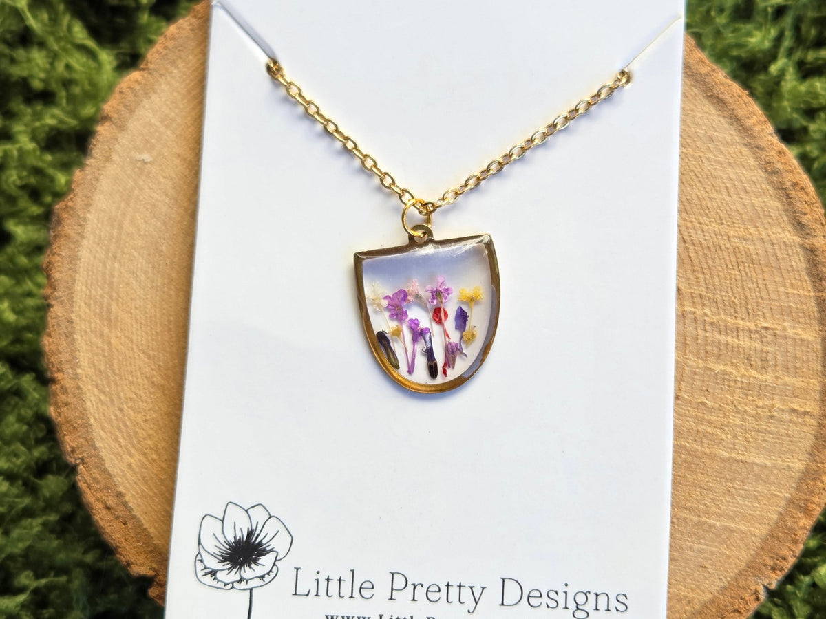Pressed Flower Necklace