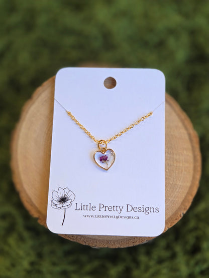 Heart flower Necklace