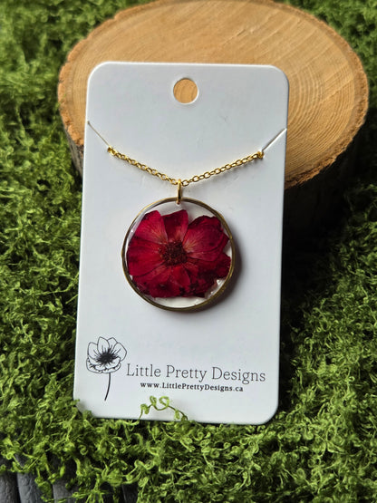 Pressed Flower Necklace