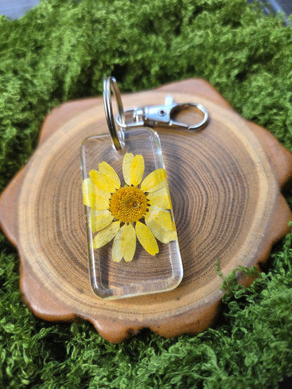 Yellow Daisy Keychain