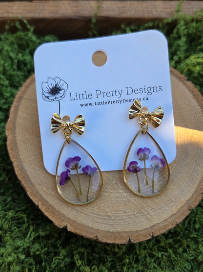 Dainty Floral Drop Earrings