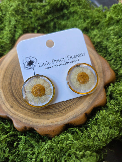 Round stud earrings