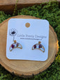 Moon stud earrings