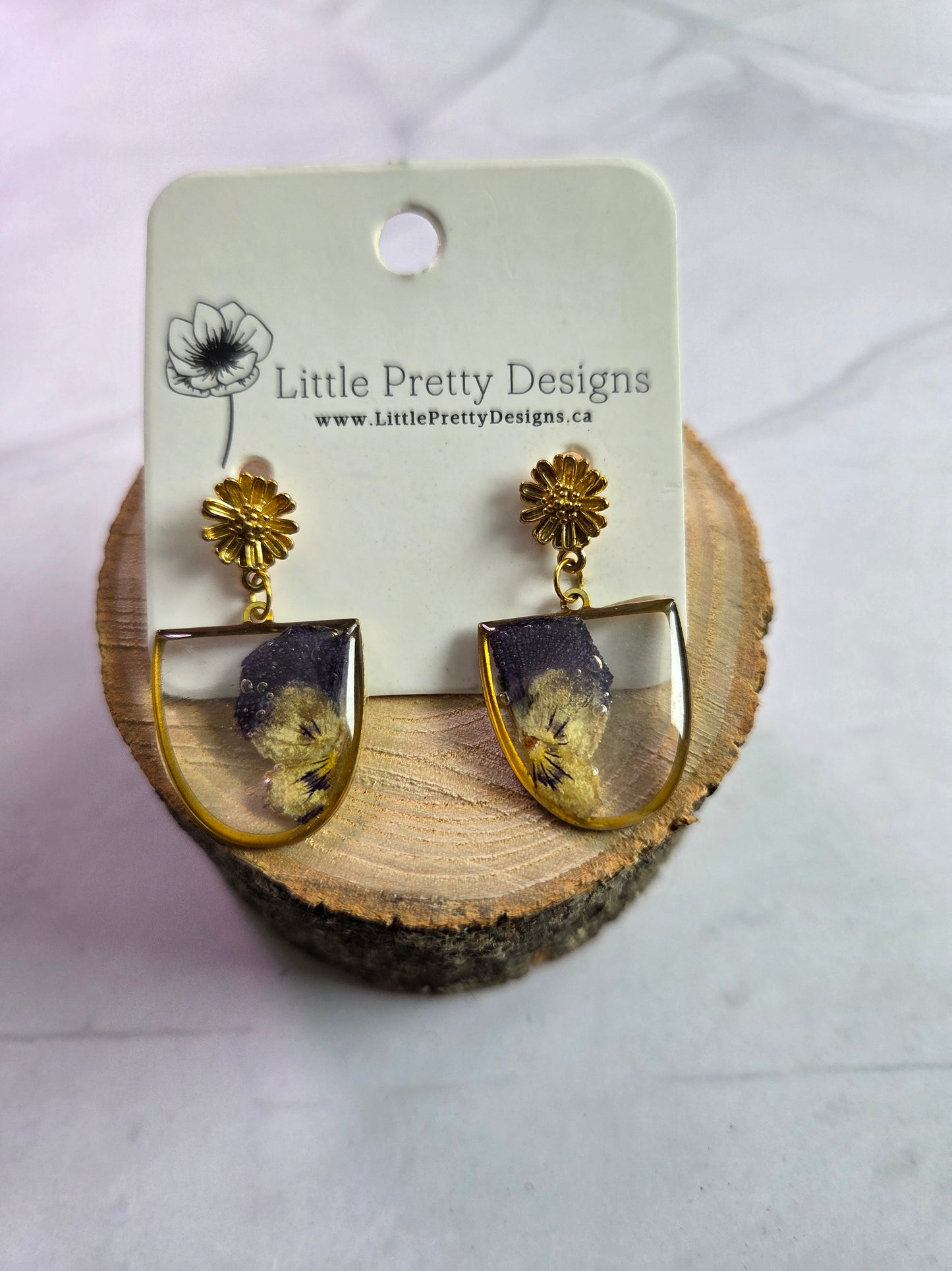 Pressed Flower Earrings