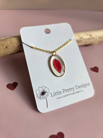 Pressed Flower Necklace