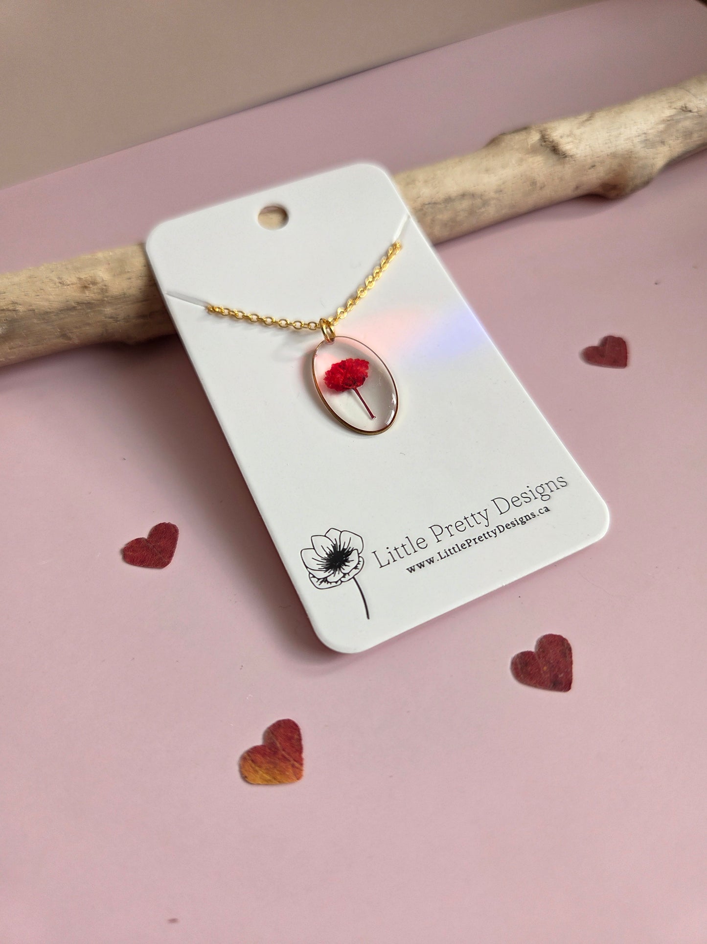 Pressed Flower Necklace