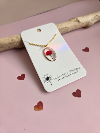 Pressed Flower Necklace