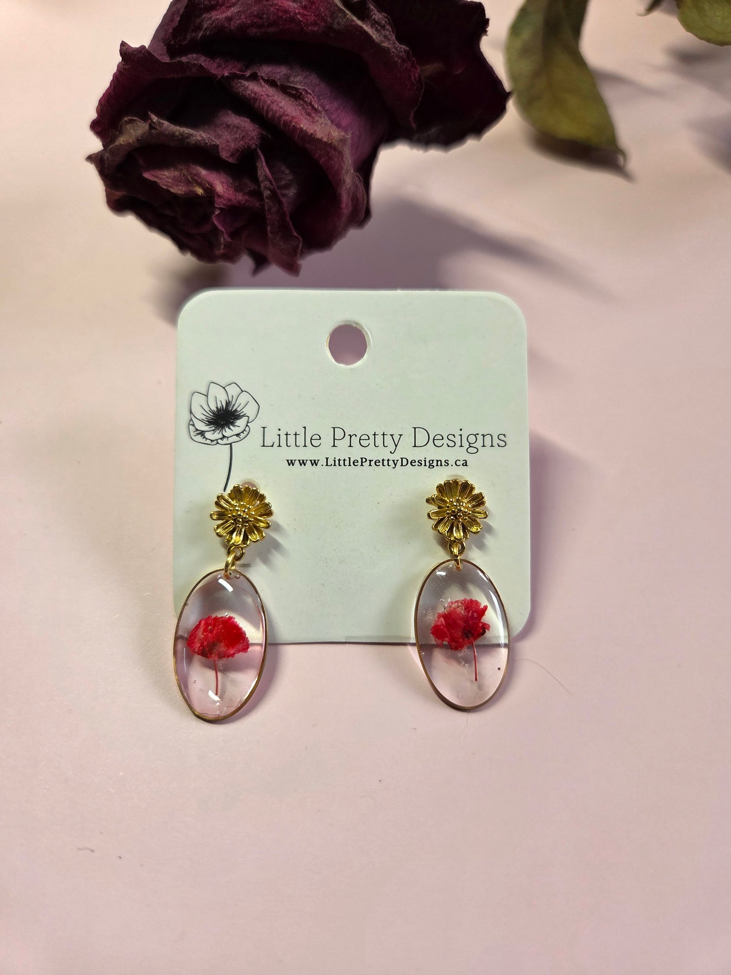 Pressed Flower Earrings