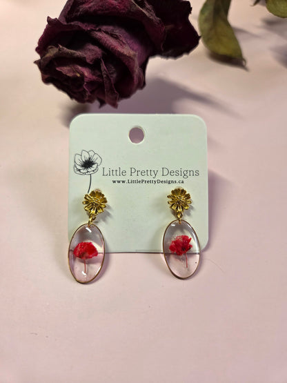 Pressed Flower Earrings