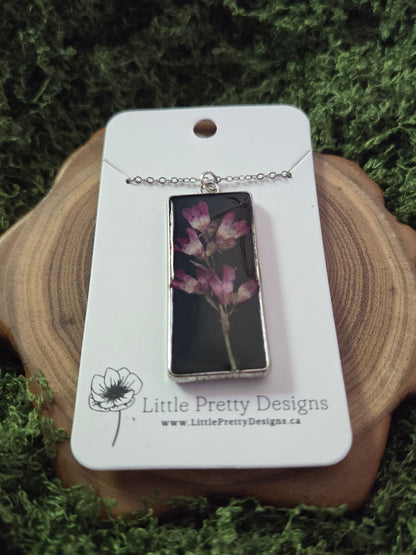 Rectangle Flower Necklace