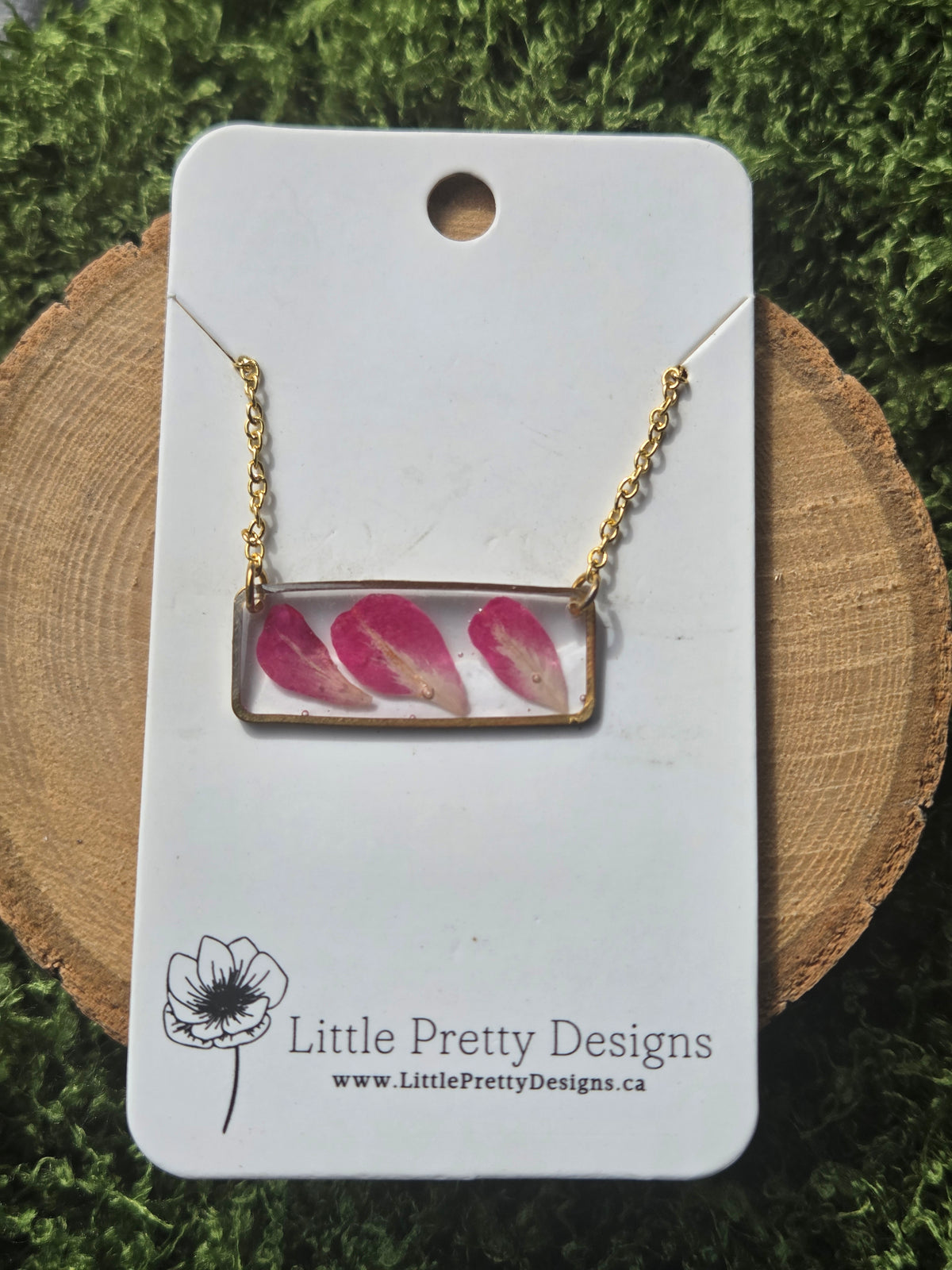 Rectangle Flower Necklace