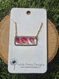 Rectangle Flower Necklace
