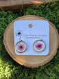 Round stud earrings