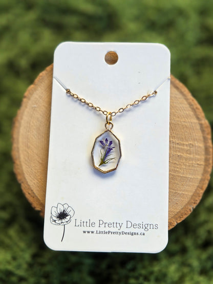 Pressed Flower Necklace