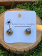 Round stud earrings
