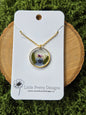 Round wildflower necklace