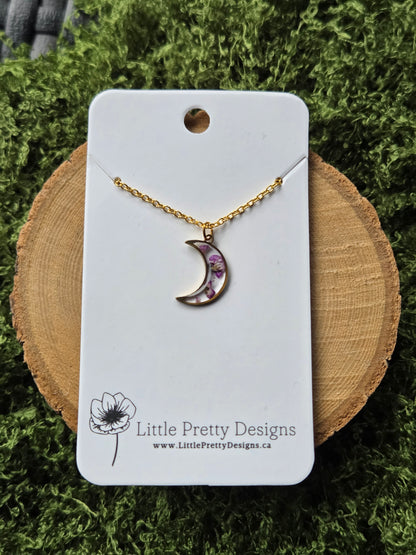 Mini moon Flower Necklace
