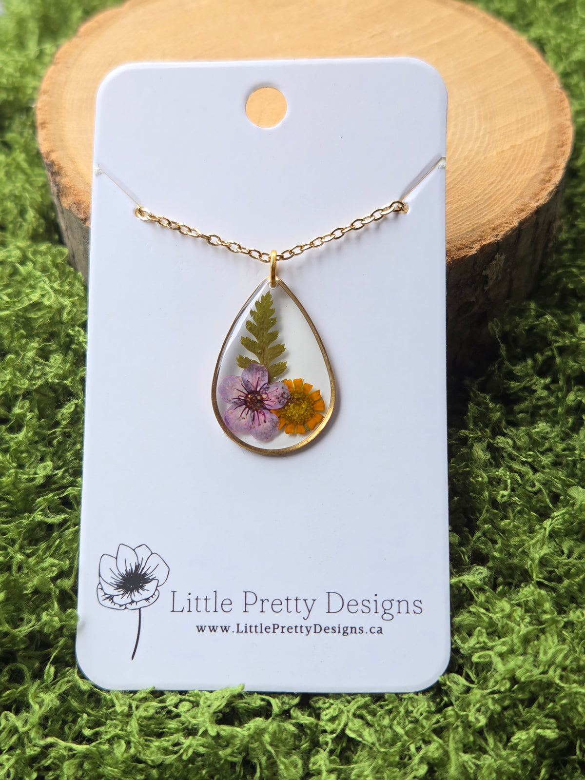 Pressed Flower Necklace