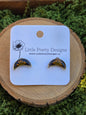 Moon stud earrings