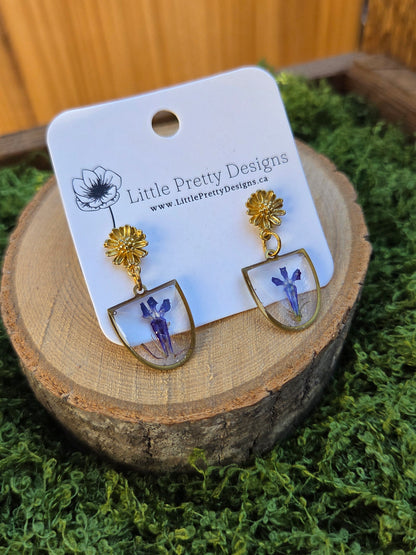 Pressed Flower Earrings