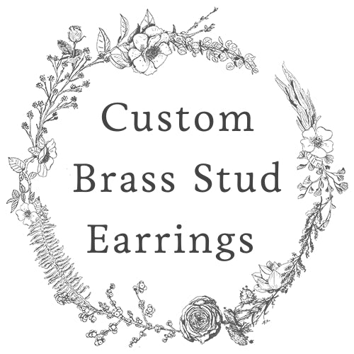 Custom Brass Stud Earrings