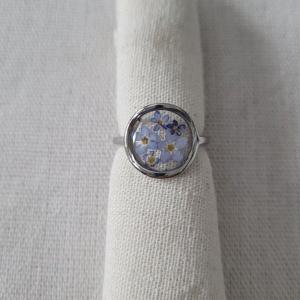 Pressed Forget Me Not Ring
