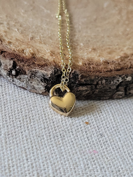 Dainty Gold Plated Love Locket Necklace