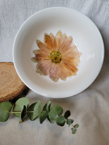 Pressed Flower Trinket Dish
