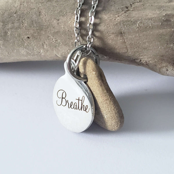 Breathe - Drilled Stone Necklace:Necklace:LittlePrettyDesigns