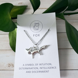 Fox Spirit Animal Silver Charm Necklace:Necklace:LittlePrettyDesigns