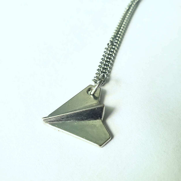 Paper Airplane Charm Necklace::LittlePrettyDesigns