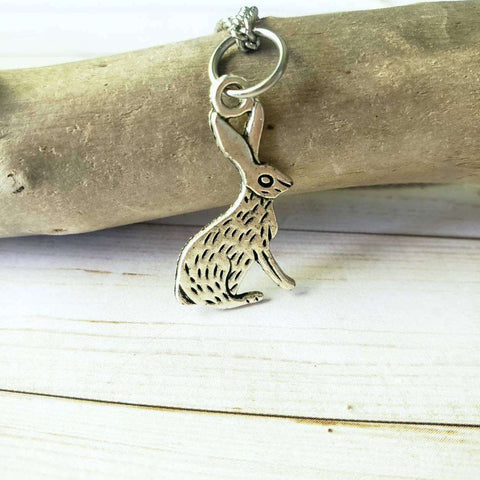 Rabbit Charm Necklace::LittlePrettyDesigns