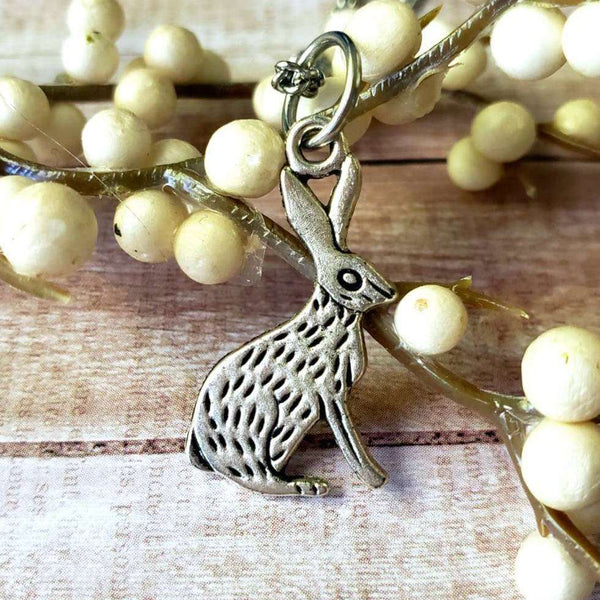 Rabbit Charm Necklace::LittlePrettyDesigns
