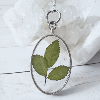 Rose Leaf Necklace:Necklace:LittlePrettyDesigns